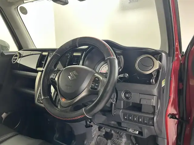 スズキ ハスラー Jスタイル Ⅱ ターボ 佐賀県 2017(平29)年 2.4万km フェニックスレッドパール/ホワイト2トーンルーフ 純正7インチナビ/フルセグTV/CD/DVD/Bluetooth/全方位カメラ/衝突被害軽減システム/クルーズコントロール/車線逸脱警報/オートライト/HIDヘッドライト/フォグライト/ETC/横滑り防止装置/運転席・助手席シートヒーター/ハーフレザーシート/ISOFIX対応シート/パドルシフト/ステアリングスイッチ/純正フロアマット/純正15インチアルミホイール/スマートキー/スペアキー×１/ドアバイザー