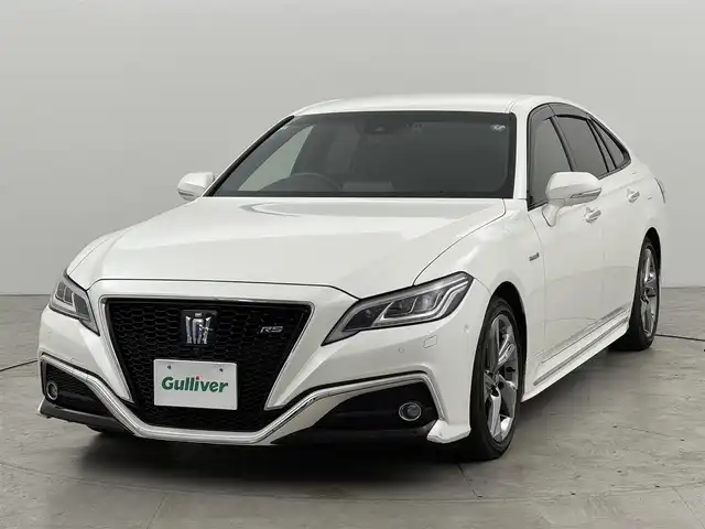 トヨタ クラウン ハイブリッド RS アドバンス 福岡県 2019(平31)年 3.1万km ホワイトパールクリスタルシャイン 純正ＤＡナビ／フルセグＴＶ　/全方位カメラ　/デジタルルームミラー　/トヨタセーフティセンス/レーンキープ/衝突軽減ブレーキ/ブラインド　スポットモニター/レーダークルーズコントロール/コーナーセンサー　/アクセル踏み間違え防止　/アドバンスパーク　/シートヒーター／ベンチレーション　/ステアリングヒーター　/ＨＵＤ　/ＬＥＤ/ドラレコ/ビルトインETC２．０/パワーシート/シートメモリー/パドルシフト