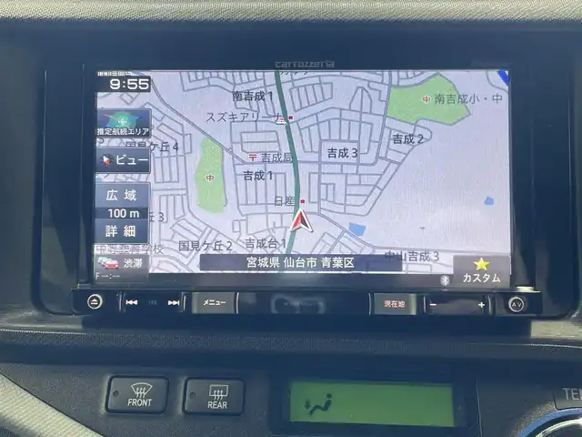 トヨタ アクア S 宮城県 2015(平27)年 13.7万km ディープアメジストマイカメタリック 社外ナビゲーション/　（CD/DVD　FM/AM　USB　Bluetooth）/ETC/アイドリングストップ/ヘッドライトレベライザー/電動格納ミラー/フロアマット/リモコンキー/バックカメラ/保証書/取扱説明書