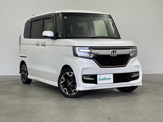 ホンダ Ｎ ＢＯＸ カスタム G EX ターボ ホンダセンシング 新潟県 2018(平30)年 2.3万km プラチナホワイトパール 純正ナビ/バックカメラ/Bluetooth/CD/DVD/USB/フルセグTV/前方ドライブレコーダー/ビルトインETC/パドルシフト/アダプティブクルーズコントロール/ホンダセンシング衝突軽減ブレーキ/リアコーナーセンサー/純正フロアマット/純正アルミホイール/D席シートヒーター/前席レザー調シートカバー