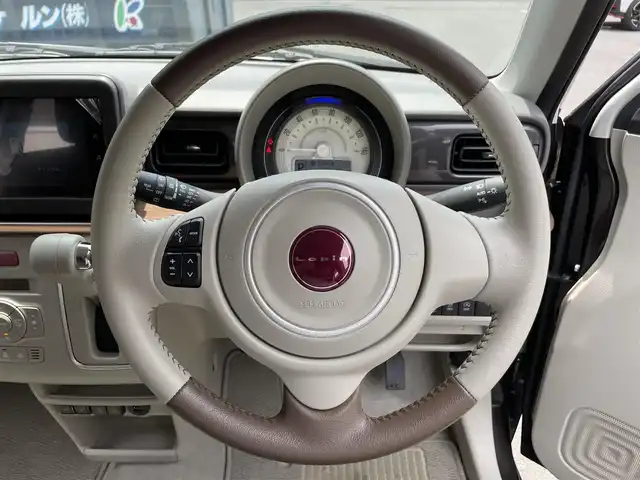 スズキ ラパン ＬＣ X 滋賀県 2022(令4)年 1.2万km アーバンブラウンパールメタリック/ソフトベージュ2トーン 純正ディスプレイオーディオ/Ｂｌｕｅｔｏｏｔｈ/バックカメラ/ハーフレザーシート/シートヒーター/ＬＥＤライト/デュアルカメラブレーキサポート/リアソナー/アイドリングストップ/革巻ステアリング/スマートキー/電動格納ミラー/ステアリングスイッチ