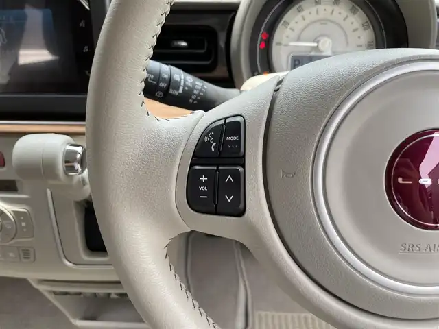 スズキ ラパン ＬＣ X 滋賀県 2022(令4)年 1.2万km アーバンブラウンパールメタリック/ソフトベージュ2トーン 純正ディスプレイオーディオ/Ｂｌｕｅｔｏｏｔｈ/バックカメラ/ハーフレザーシート/シートヒーター/ＬＥＤライト/デュアルカメラブレーキサポート/リアソナー/アイドリングストップ/革巻ステアリング/スマートキー/電動格納ミラー/ステアリングスイッチ