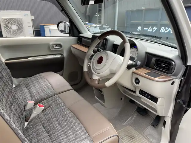 スズキ ラパン ＬＣ X 滋賀県 2022(令4)年 1.2万km アーバンブラウンパールメタリック/ソフトベージュ2トーン 純正ディスプレイオーディオ/Ｂｌｕｅｔｏｏｔｈ/バックカメラ/ハーフレザーシート/シートヒーター/ＬＥＤライト/デュアルカメラブレーキサポート/リアソナー/アイドリングストップ/革巻ステアリング/スマートキー/電動格納ミラー/ステアリングスイッチ