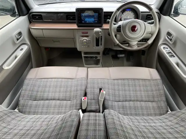 スズキ ラパン ＬＣ X 滋賀県 2022(令4)年 1.2万km アーバンブラウンパールメタリック/ソフトベージュ2トーン 純正ディスプレイオーディオ/Ｂｌｕｅｔｏｏｔｈ/バックカメラ/ハーフレザーシート/シートヒーター/ＬＥＤライト/デュアルカメラブレーキサポート/リアソナー/アイドリングストップ/革巻ステアリング/スマートキー/電動格納ミラー/ステアリングスイッチ