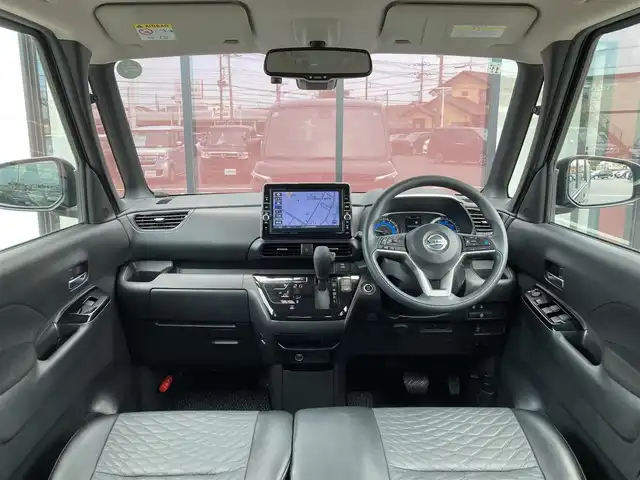 日産 ルークス HWS X アーバンクロム プロパイロットED 千葉県 2021(令3)年 1.7万km ブラック 純正9インチナビ/(フルセグTV/BT/CD/DVD/FM/AM)/プロパイロット/全周囲カメラ/ナビ連動前後ドラレコ/衝突被害軽減システム/車線逸脱警報/ハーフレザーシート/両側パワースライドドア/ハンズフリーオートスライドドア/横滑り防止装置/ETC/アイドリングストップ/LEDヘッドライト/フォグランプ/オートライト/ウィンカーミラー/電動格納ミラー/純正14インチAW/シートリフター/リアサーキュレーター/リアロールサンシェード/プッシュスタート/スマートキー/スペアキー/フロアマット/取扱説明書/保証書