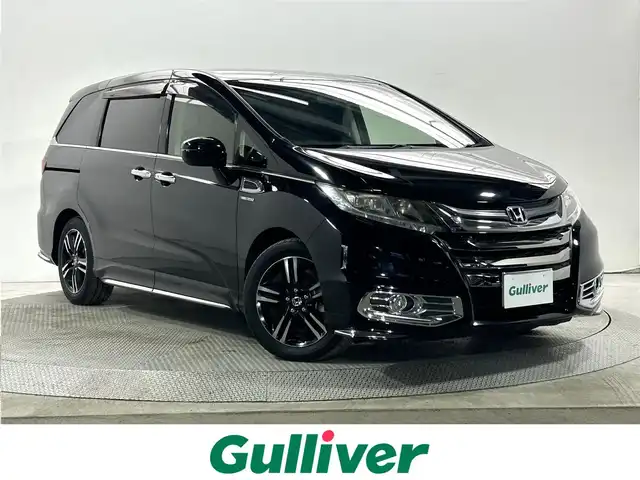 ホンダ オデッセイ ハイブリッド アブソルート ホンダセンシング 大阪府 2017(平29)年 5.9万km クリスタルブラックパール 社外ナビＴＶ（Ｂｌｕｅｔｏｏｔｈ　ＤＶＤ再生　フルセグ）　両側パワスラ　バックカメラ　ビルトインＥＴＣ　クルーズコントロール　オートライト　ＬＥＤ　ステアリングスイッチ　スマートキー　ハーフレザー