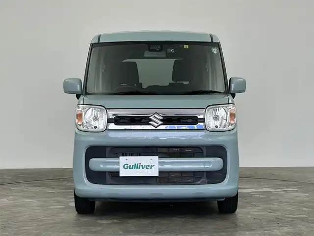 スズキ スペーシア HYBRID X 群馬県 2018(平30)年 3.6万km オフブルーM 社外ナビ　両側パワースライドドア　衝突軽減システム　レーンアシスト　障害物センサー　横滑り防止　アイドリングストップ　ドライブレコーダー　シートヒーター　スマートキー　プッシュスタート　禁煙車