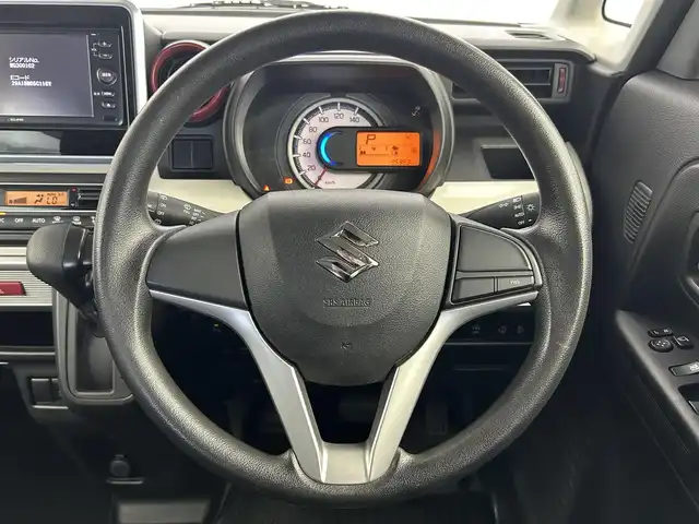スズキ スペーシア HYBRID X 群馬県 2018(平30)年 3.6万km オフブルーM 社外ナビ　両側パワースライドドア　衝突軽減システム　レーンアシスト　障害物センサー　横滑り防止　アイドリングストップ　ドライブレコーダー　シートヒーター　スマートキー　プッシュスタート　禁煙車