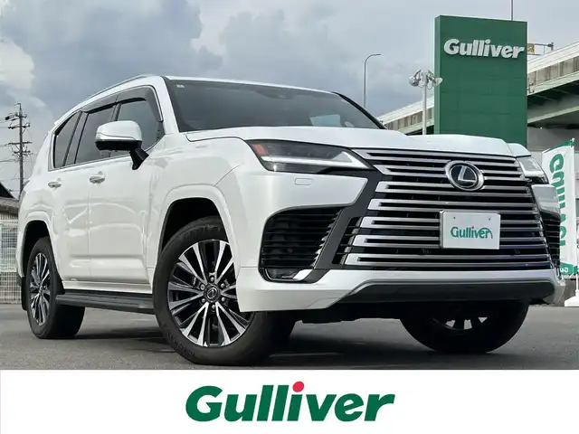 レクサス ＬＸ 600 愛知県 2024(令6)年 1.5万km ソニッククォーツ サンルーフ /ルーフレール/リヤエンターテイメントシステム/デジタルインナーミラー /マークレビンソンサウンドシステム/クールBOX/純正ディスプレイオーディオ、ナビ/フルセグTV/BT/HDMI/USB/パノラミックビューモニター/ビルトイン2.0ETC/純正20インチAW/レクサスセーフティシステムプラス/レーダークルーズコントロール/ブラインドスポットモニター/ヘッドアップディスプレイ/ドライブレコーダー/レーダー探知機/置くだけ充電/パワーバックドア/レザーシート/前席パワーシート（D席メモリー付き）/シートヒーター /エアシート/ハンドルヒーター /純正フロアマット/純正ドアバイザー/三眼LEDヘッドライト/取説、保証書/スペアキー