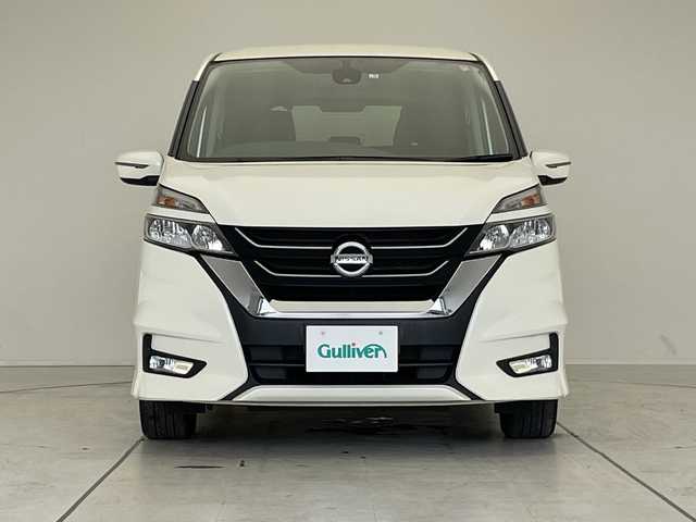 日産 セレナ ハイウェイスター 愛知県 2019(令1)年 6.2万km ブリリアントホワイトパール 純正9型ナビ SDカードなし/フリップダウンモニター/クルーズコントロール/バックカメラ/ハンズフリースライドドア/純正アルミホイール/オートライト/ETC/衝突軽減システム/CD DVD/Bluetooth/ステアリングスイッチ/スマートキー/プッシュスタート