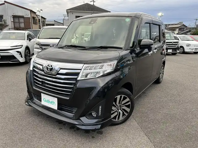 トヨタ ルーミー カスタムG S 愛知県 2018(平30)年 3.1万km ブラックマイカメタリック スマートキー/プッシュスタート/社外ナビ/フルセグTV/BT/バックカメラ/ETC/純正14インチAW/両側パワースライドドア/プリクラッシュセーフティ/クルーズコントロール/オートライト/ドライブレコーダー/フロントエアロ/取説、保証書