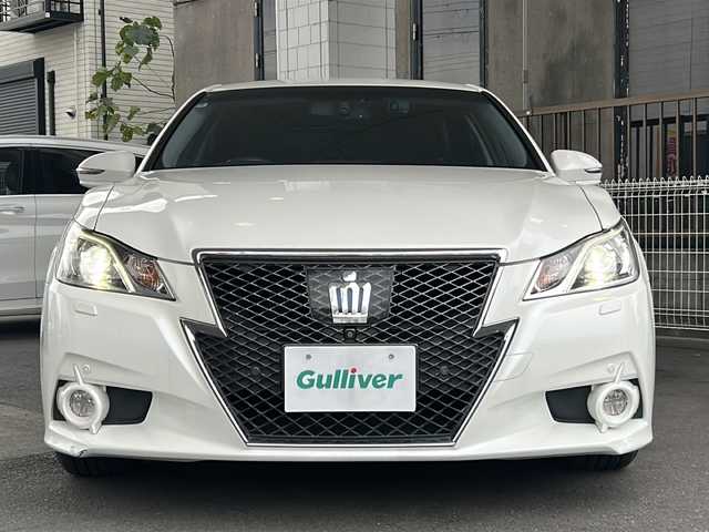 トヨタ クラウン ハイブリッド アスリートG 京都府 2014(平26)年 8.6万km ホワイトパールクリスタルシャイン HDDナビ８インチ/アラウンドビューモニター /レーダークルーズコントロール /クリアランスソナー  /ステアリングヒーター /シートヒーター＆ベンチレーター /エアシート /メモリーパワーシート/電動リアサンシェード /オールオートパワーウィンドウ/ドラレコ前後 (UP-K04)/ワンセグTV/ウィンカーミラー/フロントフォグ/オートマチックハイビーム/ビルトインETC/スマートキー/禁煙車/プッシュスタート