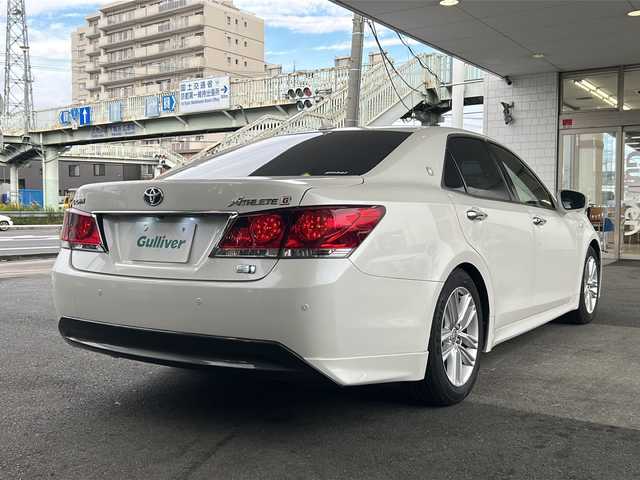 トヨタ クラウン ハイブリッド アスリートG 京都府 2014(平26)年 8.6万km ホワイトパールクリスタルシャイン HDDナビ８インチ/アラウンドビューモニター /レーダークルーズコントロール /クリアランスソナー  /ステアリングヒーター /シートヒーター＆ベンチレーター /エアシート /メモリーパワーシート/電動リアサンシェード /オールオートパワーウィンドウ/ドラレコ前後 (UP-K04)/ワンセグTV/ウィンカーミラー/フロントフォグ/オートマチックハイビーム/ビルトインETC/スマートキー/禁煙車/プッシュスタート