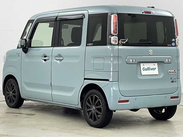スズキ スペーシア HYBRID X 道央・札幌 2019(平31)年 5.5万km オフブルーM ・寒冷地仕様/・社外ナビ&TV&CD&BT&SD/・両側パワースライドドア/・スマートキー/・衝突被害軽減ブレーキ/・誤発進抑制機能/・車線逸脱警報/・横滑り防止/・純正AW付サマータイヤ積込/・前席シートヒーター/・ドアミラーヒーター&ウインカー/・オートライト/・オートマチックハイビーム/・LEDヘッドライト/・社外ETC/・アイドリングストップ/・ドアバイザー/・プッシュスタート
