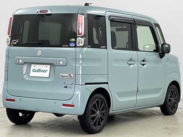 スズキ スペーシア HYBRID X 道央・札幌 2019(平31)年 5.5万km オフブルーM ・寒冷地仕様/・社外ナビ&TV&CD&BT&SD/・両側パワースライドドア/・スマートキー/・衝突被害軽減ブレーキ/・誤発進抑制機能/・車線逸脱警報/・横滑り防止/・純正AW付サマータイヤ積込/・前席シートヒーター/・ドアミラーヒーター&ウインカー/・オートライト/・オートマチックハイビーム/・LEDヘッドライト/・社外ETC/・アイドリングストップ/・ドアバイザー/・プッシュスタート