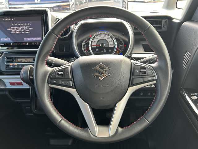 スズキ スペーシア カスタム HYBRID XS ターボ 熊本県 2020(令2)年 4.5万km アクティブイエロー/ブラック2トーンルーフ 社外SＤナビ/・AM/FM/CD/DVD/BT/SD/・フルセグTV/・バックカメラ/スズキセーフティサポート/・デュアルセンサーブレーキサポート/・誤発進抑制機能/・車線逸脱警報機能/・ふらつき警報機能/・先行車発進お知らせ/ハーフレザーシート/・D席シートヒーター/両側電動スライドドア/クルーズコントロール/革巻きステアリング/・ステアリングスイッチ/・パドルシフト/純正フロアマット/ドアバイザー/アイドリングストップ/後席ロールサンシェード/後席サーキュレーター/電動格納ミラー/・ウインカーミラー/LEDヘッドライト/オートライト/プッシュスタート/・スペアキー