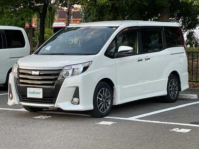 トヨタ ノア Si ダブルバイビー 宮城県 2017(平29)年 11.4万km ホワイトパールクリスタルシャイン 純正９型ナビ/純正フリップダウンモニター/両側電動スライドドア/バックカメラ/フルセグ/CD/DVD/Bluetooth/クルコン/ETC/スマートキー/スペアキー/オートライト/オートマチックハイビーム/フォグライト/ハーフレザーシート/前後ドラレコ/ステアリングスイッチ