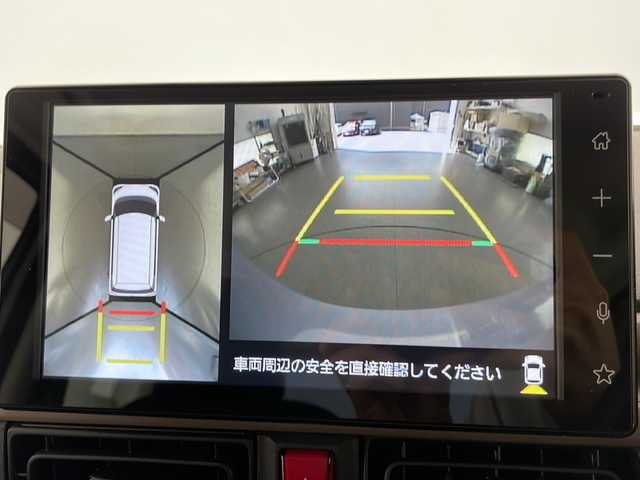 ダイハツ ムーヴ キャンバス セオリー G 長野県 2022(令4)年 1.1万km グレーマイカM ４WD/純正ディスプレイオーディオ/フルセグTV/Bluetooth Audio/USB/HDMI接続/バックカメラ/全方位カメラ/スマートアシスト/両側パワースライドドア /アイドリングストップ/革調シートカバー/LEDヘッドライト/オートライト/フォグランプ/オートマチックハイビーム/前席シートヒーター/スマートキー/プッシュスタート