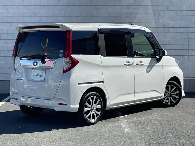トヨタ ルーミー カスタムG－T 愛知県 2019(平31)年 6.6万km パールホワイトⅢ ・純正Tコネクトメモリーナビ/・フルセグテレビ/・CD/DVD再生機能/・ミュージックサーバー(SD録音)/・Bluetooth/USB/HDMI接続機能/・バックカメラ/・ETC2.0/・テレビ走行中視聴可能/・両側電動スライドドア/・エンジンスターター/・純正15インチアルミホイール/・純正LEDヘッドライト/・オートライト/・クルーズコントロール/・スマートキー/・プッシュスタート/・スマートキー/・オートエアコン