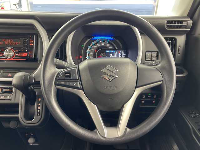 スズキ ハスラー HYBRID G 岐阜県 2021(令3)年 0.6万km ブルーイッシュブラックパール3 社外カーオーディオ　/　(AM/FM/CD/Bluetooth/USB)/衝突軽減ブレーキ　/レーンキープアシスト　/コーナーセンサー　/シートヒーター　/オートライト　/純正フロアマット　/ステアリングリモコン　/プッシュスタート　/ドアバイザー