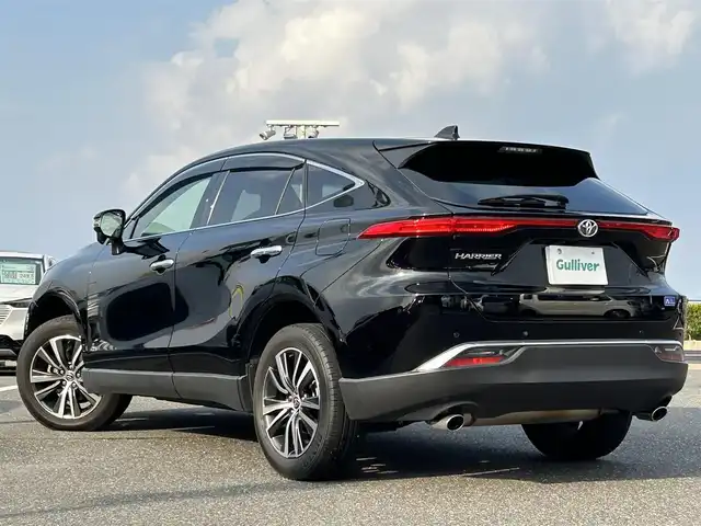 トヨタ ハリアー G 島根県 2021(令3)年 3.6万km ブラック 登録時走行距離35243km/ワンオーナー/Apple Car Play/純正メモリナビ/バックカメラ/ビルトインETC/前後ドライブレコーダー/デジタルインナーミラー/ハーフレザーシート/運転席席パワーシート/パワーバックドア/TOYOTA Safety Sense/・レーダークルーズ コントロール/・プリクラッシュセーフティ/・レーントレーシングアシスト/・レーンディパーチャーアラート/・ロードサインアシスト/・先行車発進告知機能/・オートマチックハイビーム/リアクロストラフィックアラート/パーキングサポートブレーキ/ブラインドスポットモニター/横滑り防止機能/純正18インチAW/スマートキー/純正LEDヘッドライト/禁煙車