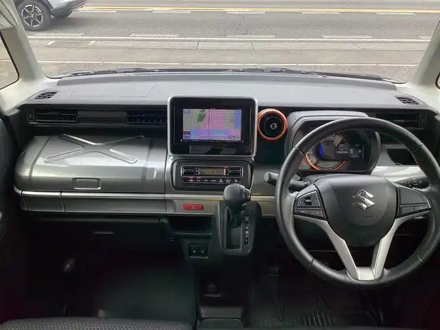 スズキ スペーシア ギア HYBRID XZ 栃木県 2020(令2)年 4.7万km ブルーイッシュブラックパール3 デュアルセンサーブレーキサポート/アイドリングストップ/前席シートヒーター/車外ナビゲーション(AVN-Z03i)/ビルドインETC/純正ラバーフロアマット/純正ドアバイザー/取扱説明書/保証書/リモコンスペアキー×1
