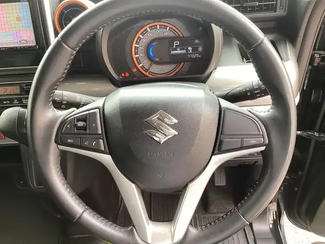 スズキ スペーシア ギア HYBRID XZ 栃木県 2020(令2)年 4.7万km ブルーイッシュブラックパール3 デュアルセンサーブレーキサポート/アイドリングストップ/前席シートヒーター/車外ナビゲーション(AVN-Z03i)/ビルドインETC/純正ラバーフロアマット/純正ドアバイザー/取扱説明書/保証書/リモコンスペアキー×1