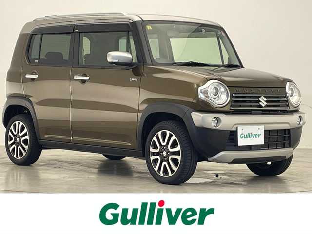 スズキ ハスラー Jスタイル Ⅲ ターボ 大阪府 2018(平30)年 6.7万km ブレイブカーキパール/スチールシルバー 禁煙車/社外ナビ/AM/FM/CD/DVD/衝突軽減ブレーキ/クルーズコントロール/パドルシフト/アイドリングストップ/シートヒーター/ハーフレザー/フロアマット/HID/プッシュスタート/ルーフレール/純正アルミホイール