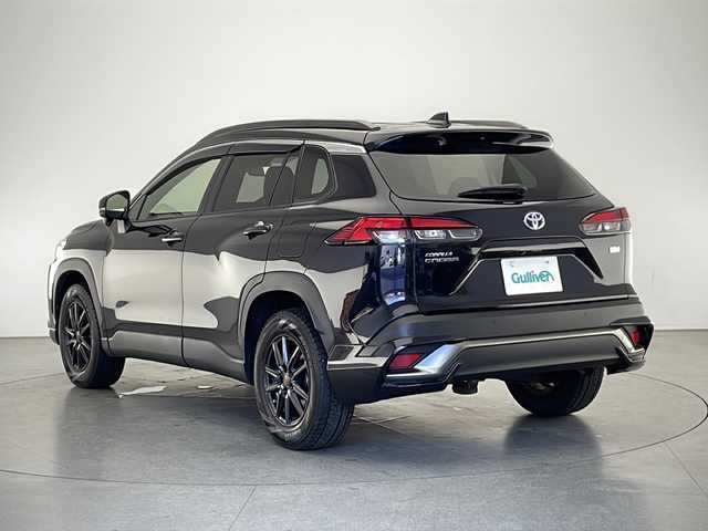 トヨタ カローラ クロス ハイブリッド Z 長野県 2022(令4)年 1.9万km スパークリングブラックパールクリスタルシャイン 4WD/純正ディスプレイオーディオ/バックカメラ/衝突軽減ブレーキ/レーンキープアシスト/レーダークルーズコントロール/ロードサインアシスト/先行車発進機能/前後コーナーセンサー/前席シートヒーター/D席パワーシート/ハーフレザーシート/ビルトインETC/純正エンジンスターター/ステアリングスイッチ/フロントフォグ/純正ドアバイザー/電動ホールド/オートホールド/オートライト/オートハイビーム/電格ミラー/スマートキー/スペアキー
