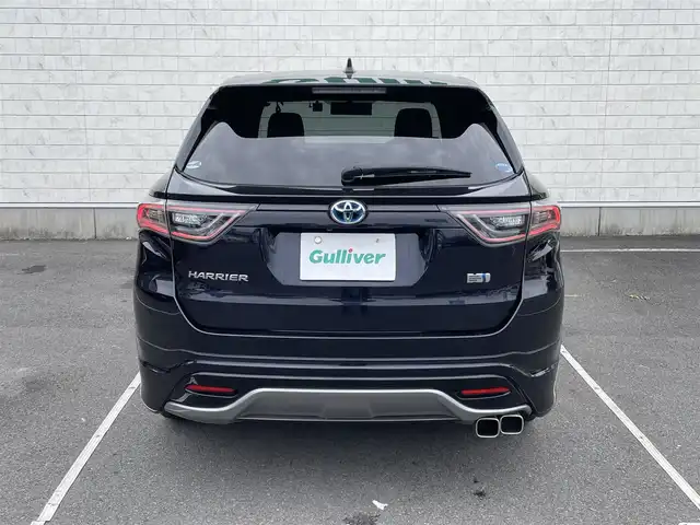 トヨタ ハリアー ハイブリッド エレガンス 静岡県 2014(平26)年 7.5万km スパークリングブラックパールクリスタルシャイン モデリスタエアロ（フロント、サイド、リア）/４WD/純正ナビ/（AM/FM/CD/DVD/BT)/フルセグTV/バックカメラ/スマートキー/プッシュスタート/ハーフレザーシート/運転席パワーシート/ドライブレコーダー/ビルトインETC/純正18インチアルミホイール/横滑り防止装置/スペアキー×１/LEDヘッドライト/純正フロアマット/保証書