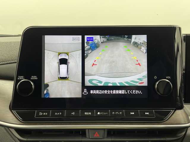 日産 オーラ G 栃木県 2022(令4)年 3.4万km ダークメタルグレー 純正ナビ/（BT/フルセグ/AppleCarPlay/Android Auto)/BOSEサウンド/全周囲カメラ/衝突軽減システム/レーダークルーズコントロール/車線逸脱抑制機能/後退時車両検知/パーキングサポートセンサー/横滑り防止/標識認識機能/電動格納ミラー/ワイヤレス充電/ETC2.0/ドライブレコーダー/純正アルミホイール/純正フロアマット/プッシュスタート/スマートキー