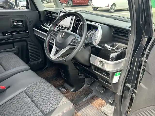 スズキ スペーシア カスタム HYBRID XS ターボ 島根県 2020(令2)年 1.9万km ブルーイッシュブラックパール3 社外8インチメモリーナビ/フルセグTV/DVD再生/Bluetoothオーディオ/全方位/バック/サイドカメラ　/前後ドライブレコーダー/ビルトインＥＴＣ　/両側パワースライドドア/レーダークルーズコントロール/衝突軽減ブレーキ　/横滑り防止装置/リアサーキュレーター/ハーフレザーシート/D席シートヒーター/アイドリングストップ/純正ＬＥＤヘッドライト　/純正フロアマット　