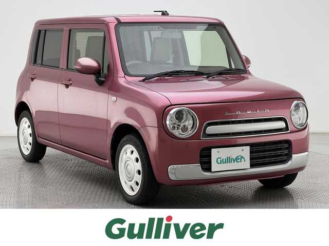 スズキ ラパン ショコラ G 兵庫県 2014(平26)年 4.4万km カシスピンクパールメタリック イクリプスナビ/　(AM/FM/CD/DVD)/フルセグTV/ビルトインETC/アイドリングストップシステム/HIDオートライト/オートライト/電動格納ドアミラー/本革巻きステアリング/アイボリー/キルティングレザー調シート/純正14インチアルミホイール/キーレスプッシュスタートシステム/イモビライザー/セキュリティアラームシステム