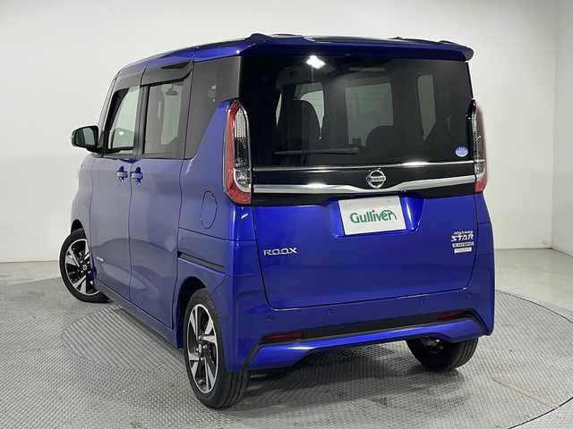 日産 ルークス HWS Gターボ プロパイロットED 広島県 2020(令2)年 0.9万km アトランティックブルー 禁煙車/純正９型ナビ(MM319D-L)/アラウンドビューモニター/レーダークルーズコントロール/両側パワースライドドア/ドラレコ(前方)/コーナーセンサー(前後)/アダブティブヘッドライト/ＥＴＣ(ビルトイン)/ホールド機能付電動パーキングブレーキ/フォグランプ/衝突軽減/レーンキープ/オートハイビーム/踏み間違い防止/純正15インチアルミホイール(165/55/R15)/エアバッグ(運転席/助手席/サイド/カーテン)