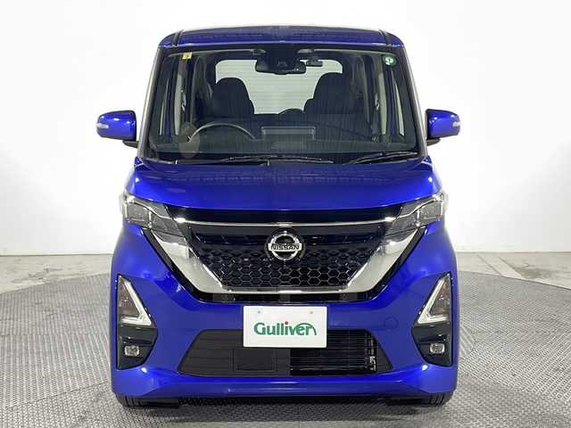 日産 ルークス HWS Gターボ プロパイロットED 広島県 2020(令2)年 0.9万km アトランティックブルー 禁煙車/純正９型ナビ(MM319D-L)/アラウンドビューモニター/レーダークルーズコントロール/両側パワースライドドア/ドラレコ(前方)/コーナーセンサー(前後)/アダブティブヘッドライト/ＥＴＣ(ビルトイン)/ホールド機能付電動パーキングブレーキ/フォグランプ/衝突軽減/レーンキープ/オートハイビーム/踏み間違い防止/純正15インチアルミホイール(165/55/R15)/エアバッグ(運転席/助手席/サイド/カーテン)