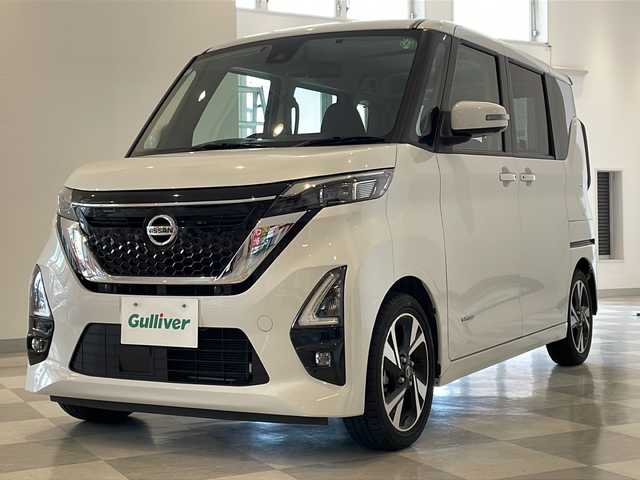 日産 ルークス HWS X プロパイロットED 福井県 2022(令4)年 2.9万km ホワイトパール 純正７インチナビ(MJ122D-W)/・フルセグ/Bluetooth/AUX/アラウンドビューモニター/両側パワースライドドア/プロパイロット/ETC/LEDライト/スマートキー/プッシュスタート