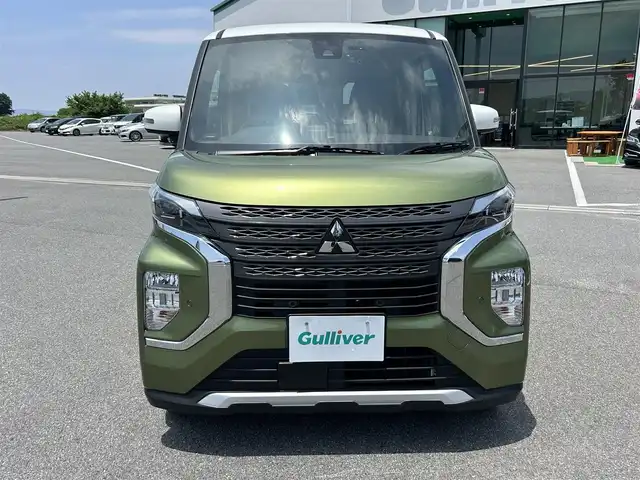 三菱 ｅＫクロススペース T 奈良県 2020(令2)年 5.6万km 緑／白 両側パワースライドドア/社外ナビ(フルセグTV/CD/AM・FM/BT)/アラウンドビューモニター/ビルトインETC/前後ドラレコ/デジタルインナーミラー/マイパイロット/クルーズコントロール/ASC(アクティブスタビティコントロール)/HDC(ヒルディセントコントロール)/先進安全パッケージ/先進快適パッケージ/パドルシフト/シートヒーター(D/N席)/LEDヘッドライト/純正15インチアルミホイール/純正フロアマット/カラーコードW37F28