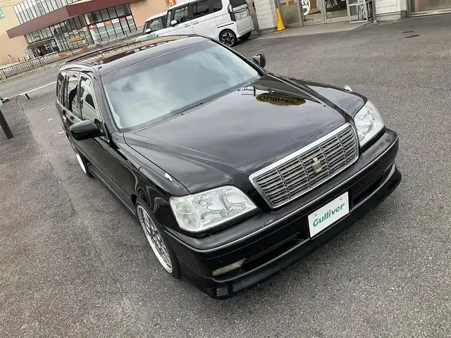 トヨタ クラウン エステート アスリート G 滋賀県 2006(平18)年 8.4万km ブラック ムーンルーフ/BBS19インチホイール（左右色違）/326powerチャクリキダンパー（車高調）/社外リヤバンパー/社外サイドステップ/ロイヤルヘッドライト/ロイヤルグリル/JASMAマフラー/カロッツェリア ウーファー/カロッツェリア  セパレートスピーカー/カロッツェリア  アンプ×2/カロッツェリア  クロスオーバーネットワーク/カロッツェリア HDDナビ/DVD、CD/ETC/黒革レザーシート/前席パワーシート/クルーズコントロール/スペアキー有り