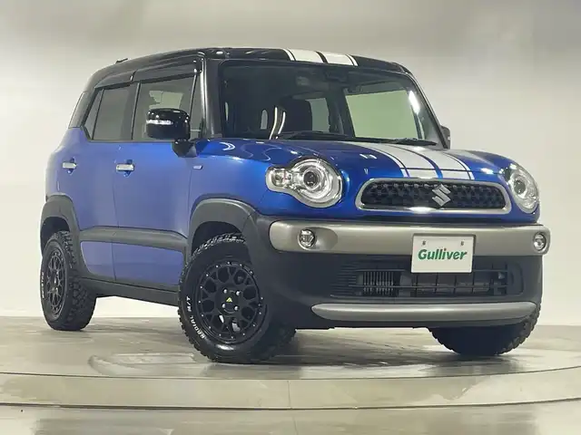 スズキ クロスビー HYBRID MZ 神奈川県 2017(平29)年 5万km スピーディーブルーメタリック/ブラック2トーンルーフ 4WD/ディーラーオプション8インチナビ【AVIC-RL901ZS】/AM　FM　フルセグ　DVD　CD SD　USB　MSV　Bluetooth/バックカメラ/ETC/デュアルセンサーブレーキサポート/クルーズコントロール/運転席シートヒーター/社外前後ドライブレコーダー【DRV-MR480】/ETC/シートバックテーブル/スマートキー/取扱説明書/フロアマット/LEDヘッドライト/オートライト/社外15インチアルミ/マッドテレーンタイヤ/ドアバイザー/誤発進抑制機能/車線逸脱警報機能/ふらつき警報機能/先行車発進お知らせ機能/ハイビームアシスト/後退時ブレーキサポート