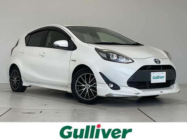 トヨタ アクア S 愛知県 2017(平29)年 4.1万km スーパーホワイトⅡ モデリスタエアロ/SDナビ/バックカメラ/アルミホイール/ETC/LEDヘッドライト/Bluetooth/CD DVD/ステアリングスイッチ/スマートキー/プッシュスタート