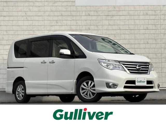 日産 セレナ ハイウェイスター 岩手県 2014(平26)年 8.1万km ブリリアントホワイトパール 禁煙車/4WD/両側パワースライドドア/2列目サンシェード/クルーズコントロール/純正ナビ/→フルセグTV/Bluetooth/CD/DVD/FM/AM/バックカメラ/レーンキープアシスト/横滑り防止装置/オートライト/LEDヘッドライト/フォグライト/〇プッシュスタート/〇電動格納ミラー/〇ウィンカーミラー/〇ドアバイザー/〇フロアマット/〇シガーソケット/〇スマートキー/スペアキー/ビルトインETC