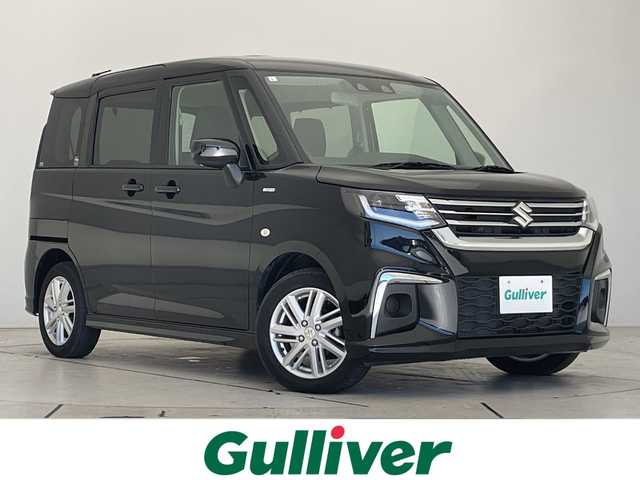 スズキ ソリオ HV MX 愛知県 2023(令5)年 2.3万km スーパーブラックパール スマートアシストIII　/電動スライドドア　/レーダークルーズコントロール　/シートヒーター　/コーナーセンサー　/純正ＡＷ　/ＬＥＤヘッドライト　/オートマチックハイビーム　/ステアリングスイッチ　/プッシュスタート