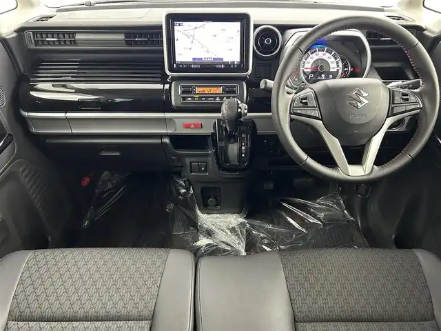 スズキ スペーシア カスタム HYBRID XS ターボ 埼玉県 2018(平30)年 5.2万km ピュアホワイトP 8型ナビ　両側パワースライドドア　ドライブレコーダー　シートヒーター　クルーズコントロール　ＬＥＤヘッドライト　ビルドインＥＴＣ　パドルシフト　フルセグ　ＢＴ　ＣＤ　ＤＶＤ　リアサーキュレーター