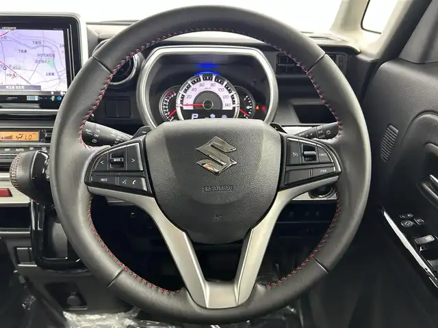 スズキ スペーシア カスタム HYBRID XS ターボ 埼玉県 2018(平30)年 5.2万km ピュアホワイトP 8型ナビ　両側パワースライドドア　ドライブレコーダー　シートヒーター　クルーズコントロール　ＬＥＤヘッドライト　ビルドインＥＴＣ　パドルシフト　フルセグ　ＢＴ　ＣＤ　ＤＶＤ　リアサーキュレーター
