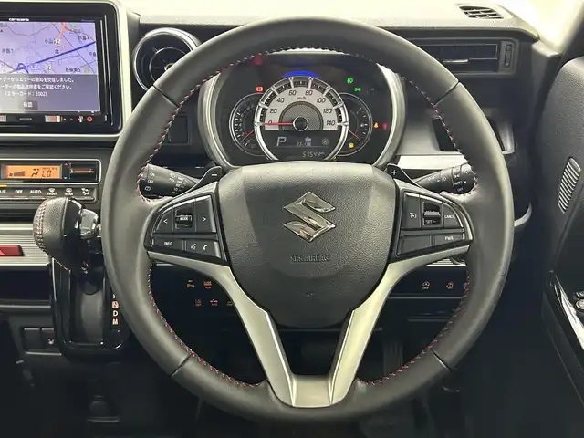 スズキ スペーシア カスタム HYBRID XS ターボ 熊本県 2018(平30)年 5.2万km ピュアホワイトP 禁煙車/純正8インチナビAVIC-RL901（CD・DVD・フルセグ・BT・SD）/純正前方ドライブレコーダー/バックカメラ/両側パワースライドドア/ビルトインETC/後ろのみコーナーセンサー/運転席シートヒーター　/クルーズコントロール/衝突軽減ブレーキ/レーンキープアシスト/横滑り防止/アイドリングストップ/パドルシフト/ハーフレザーシート/純正フロアマット/純正１５インチAW/オートライト/ＬＥＤヘッドライト/フォグランプ/リアサーキュレーター/スマートキー/プッシュスタート