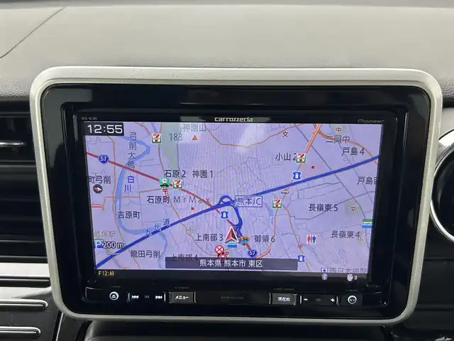スズキ スペーシア カスタム HYBRID XS ターボ 熊本県 2018(平30)年 5.2万km ピュアホワイトP 禁煙車/純正8インチナビAVIC-RL901（CD・DVD・フルセグ・BT・SD）/純正前方ドライブレコーダー/バックカメラ/両側パワースライドドア/ビルトインETC/後ろのみコーナーセンサー/運転席シートヒーター　/クルーズコントロール/衝突軽減ブレーキ/レーンキープアシスト/横滑り防止/アイドリングストップ/パドルシフト/ハーフレザーシート/純正フロアマット/純正１５インチAW/オートライト/ＬＥＤヘッドライト/フォグランプ/リアサーキュレーター/スマートキー/プッシュスタート