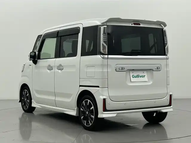スズキ スペーシア カスタム HYBRID XS ターボ 熊本県 2018(平30)年 5.2万km ピュアホワイトP 禁煙車/純正8インチナビAVIC-RL901（CD・DVD・フルセグ・BT・SD）/純正前方ドライブレコーダー/バックカメラ/両側パワースライドドア/ビルトインETC/後ろのみコーナーセンサー/運転席シートヒーター　/クルーズコントロール/衝突軽減ブレーキ/レーンキープアシスト/横滑り防止/アイドリングストップ/パドルシフト/ハーフレザーシート/純正フロアマット/純正１５インチAW/オートライト/ＬＥＤヘッドライト/フォグランプ/リアサーキュレーター/スマートキー/プッシュスタート