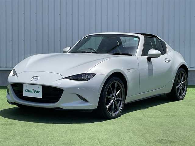 マツダ ロードスター ＲＦ S 香川県 2017(平29)年 5.9万km セラミックM 登録時走行距離：58105km/電動オープン/メーカー純正ナビ/　CD DVD BT　フルセグTV/バックカメラ/ETC/MTモード付AT/パドルシフト/アイドリングストップ/横滑り防止装置/革巻きステアリング/ステアリングスイッチ/LEDヘッドライト/オートライト/プッシュスタート/スマートキー/スペアキー
