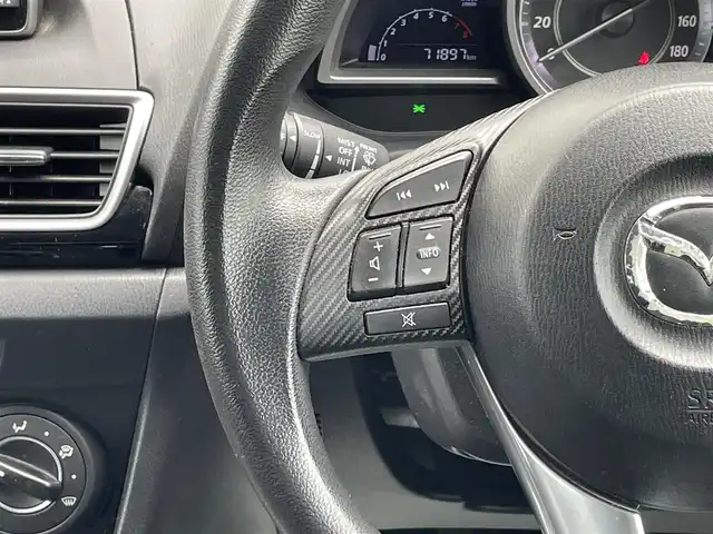マツダ アクセラ スポーツ 15C 岩手県 2015(平27)年 7.2万km ディープクリスタルブルーマイカ 禁煙車/6MT/純正オーディオ/→CD/AUX/FM/AM/ステアリングスイッチ/横滑り防止装置/LEDヘッドライト/ETC/プッシュスタート/〇電動格納ミラー/〇ウィンカーミラー/〇ドアバイザー/〇パワーウィンドウ/USBポート/シガーソケット2つ/取扱説明書/スペアキー