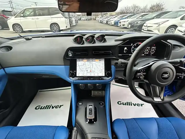 日産 フェアレディ Ｚ バージョンST 山形県 2024(令6)年 0.2万km 青 衝突被害軽減システム/純正リアエアロ/純正メモリナビ/　　【BT　フルセグ　USB】/バックカメラ/レーダークルーズコントロール/LEDオートライト/ハーフレザーシート/シートヒーター/純正19インチアルミホイール/パーキングアシスト/コーナーセンサー/ドライブレコーダー/パドルシフト/ブラインドスポットモニター/ステアリングスイッチ/インテリジェントキー×2/ETC2.0